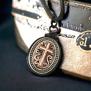 5 For $25💫Alternative Copper Cross Pendant Necklace